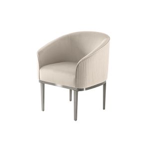 Ella Silla de comedor – Tiza - Base de Plata