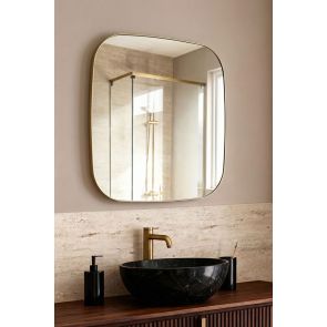 Emmerson Soft Square Mirror - Brushed Brass