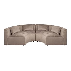 Essen 2 x Curved Corner Sofa Taupe