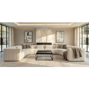 Essen Lounge Suite – Ivory Chenille