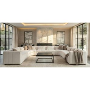 Essen Super Lounge Suite – Ivory Chenille
