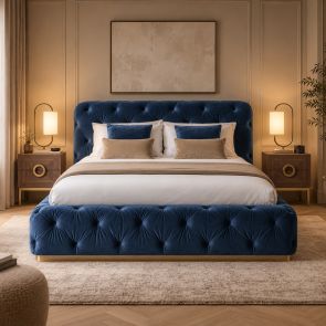 Frankfurt Storage Bed Royal Blue