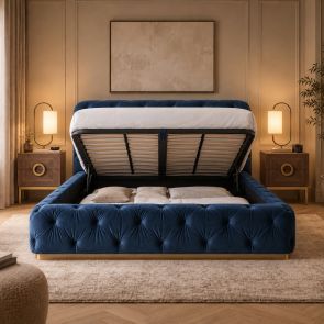 Frankfurt Storage Bed Royal Blue