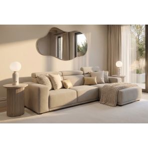 Heather Right hand Corner Sofa - Taupe 