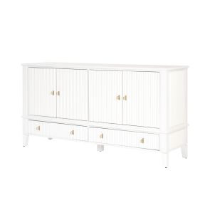 Heidi Weißes Sideboard Messing/Silber