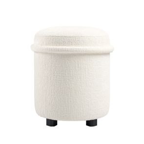 Tubio Fotpall - Ivory Chenille