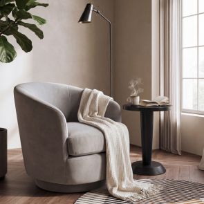 Melville Swivel Chair - Dove Grey  