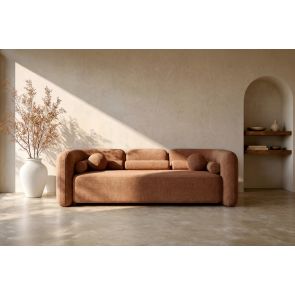 Munich Three Seat Sofa - Terracotta