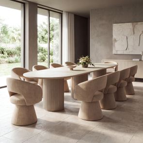Ophelia Washed Grey  XL Dining Table