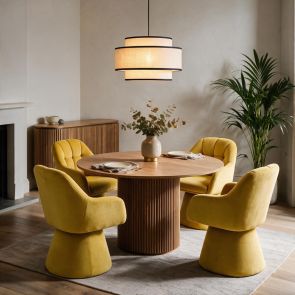 Orbit Chaise de salle à manger – Moutarde anglaise