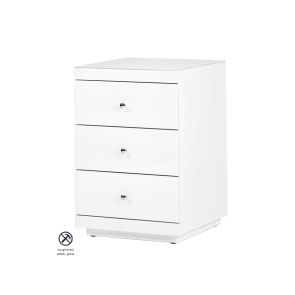 Pimlico coppia di Comodini in Vetro bianco