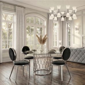 Ravello Dining Chair Silver - Black