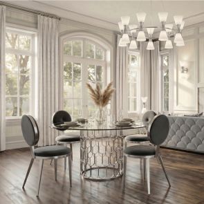 Ravello Dining Chair Silver - Smoke