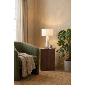 Valencia Lámpara de mesa Blanco/Plata