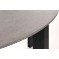 Niven 6-8 Seat Dining Table Concrete Effect - Black Legs-view3