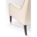 Grayson Fauteuil, finition argent – Craie-view9