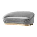 Selini 3-Sitzer Sofa - Messing - Basis - Taubengrau-view3