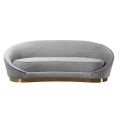 Selini 3-Sitzer Sofa - Messing - Basis - Taubengrau-view1