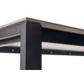 Corinna 6 Seat Dining Table Concrete effect - Black Legs-view3