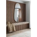 Adria Pebble Shape Dress Mirror - Brushed Brass-view2