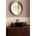 Alana Round Mirror – Brass-view2