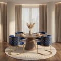 Alveare Dining Chair Brass - Royal Blue-view4