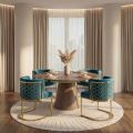 Chaise Alveare peacock – Laiton-view3