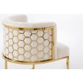 Alveare Chaise, base laiton - Taupe Clair Chenille-view3