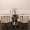 Emmeline Smoked Mirror Dining Table-view2