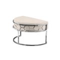 Alveare Footstool Silver - Chalk-view1