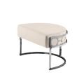 Alveare Footstool Silver - Chalk-view2