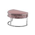 Alveare Sgabello poggiapiedi - Rosa cipria - Argento-view1