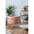 Alveare Fauteuil, base laiton - Rose-view2
