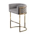Alveare Counter Stool Brass - Dove Grey-view3