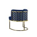 Alveare Dining Chair Brass - Royal Blue-view1
