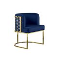 Alveare Dining Chair Brass - Royal Blue-view2