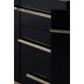 Anastasia Sideboard - Schwarzglas - Messing Details-view3