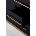 Anastasia Sideboard - Schwarzglas - Messing Details-view4