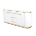 Anastasia Sideboard - Weißglas - Messingdetails-view4