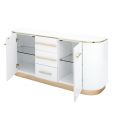 Anastasia Sideboard - Weißglas - Messingdetails-view1