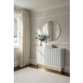 Anastasia Radiator Ombouw van Wit Glas - Messing-view1