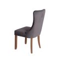 Antoinette Smoke Grey Dining Chair - Walnut Legs-view3
