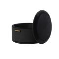 Aria Storage Ottoman – Black – Brass/Silver-view2