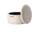 Aria Set de table basse et rangement ottoman, laiton - Craie-view8