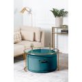 Aria Set de table basse et de rangement ottoman, laiton - Peacock-view2