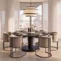 Aria Dining Chair - Taupe - Black Frame-view2