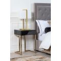 (ID:37434) Lorenzo (LO-31) -Black-Brass Bedside Table- -view2