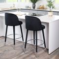 (ID:37292) Bellucci Counter stool-J-1178- Black Shiny Silver-view2