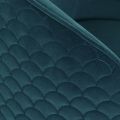 Bellucci Thekenhocker - Schuppenmuster - Pfauenblau - Messingkappen -view6
