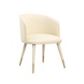 (ID:37412-37413 ) Set of 2 Bellucci Dining Chairs- LJ-2015 - Chalk - Brass Ferrules-view4
